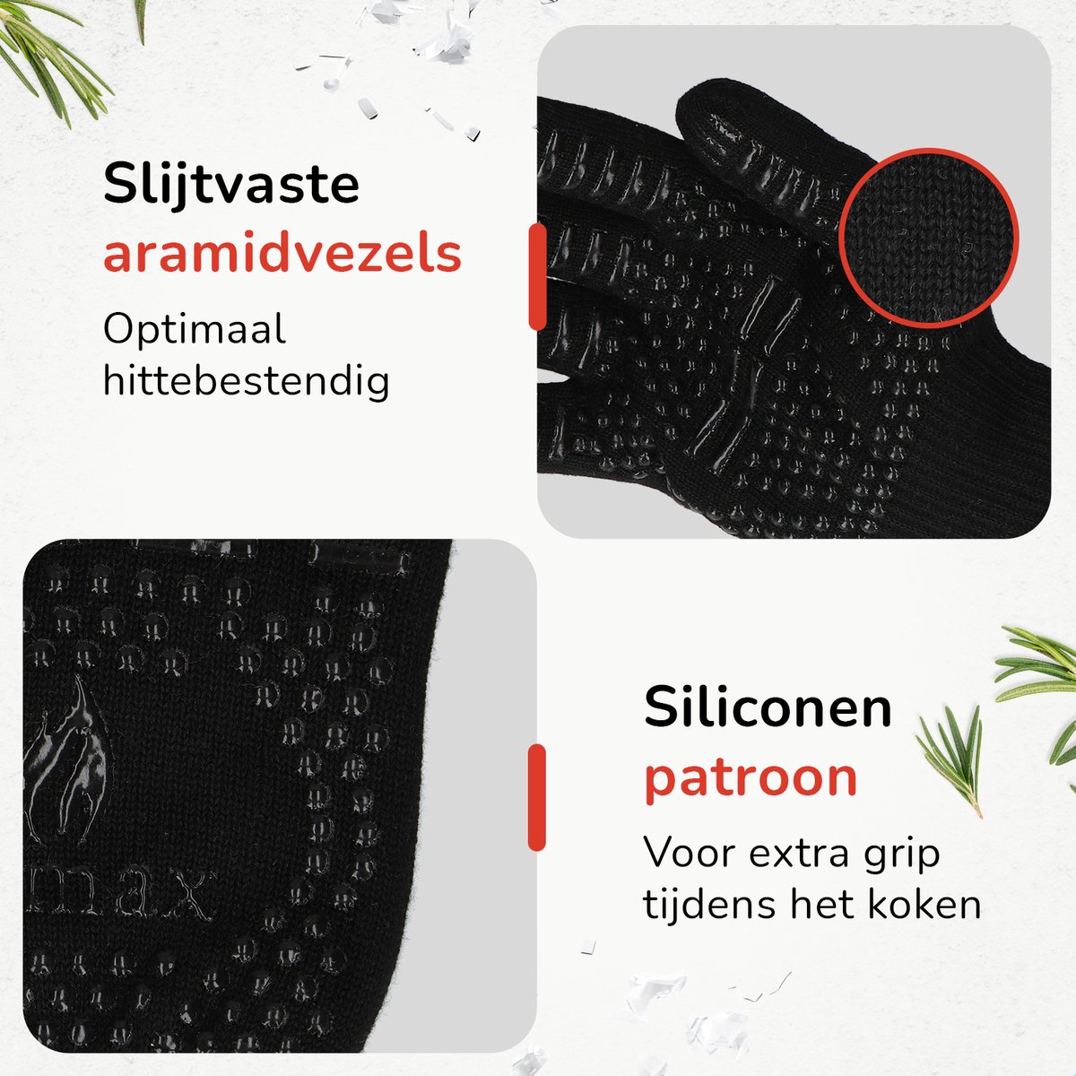 Xamax Xamax Hittebestendige Ovenhandschoenen - afbeelding 5