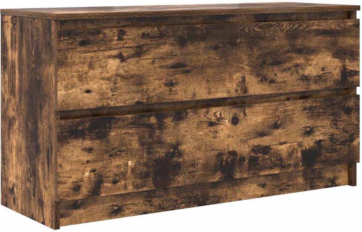 vidaXL - Tv-meubel - 100x35x54 - cm - bewerkt - hout - gerookt - eikenkleurig