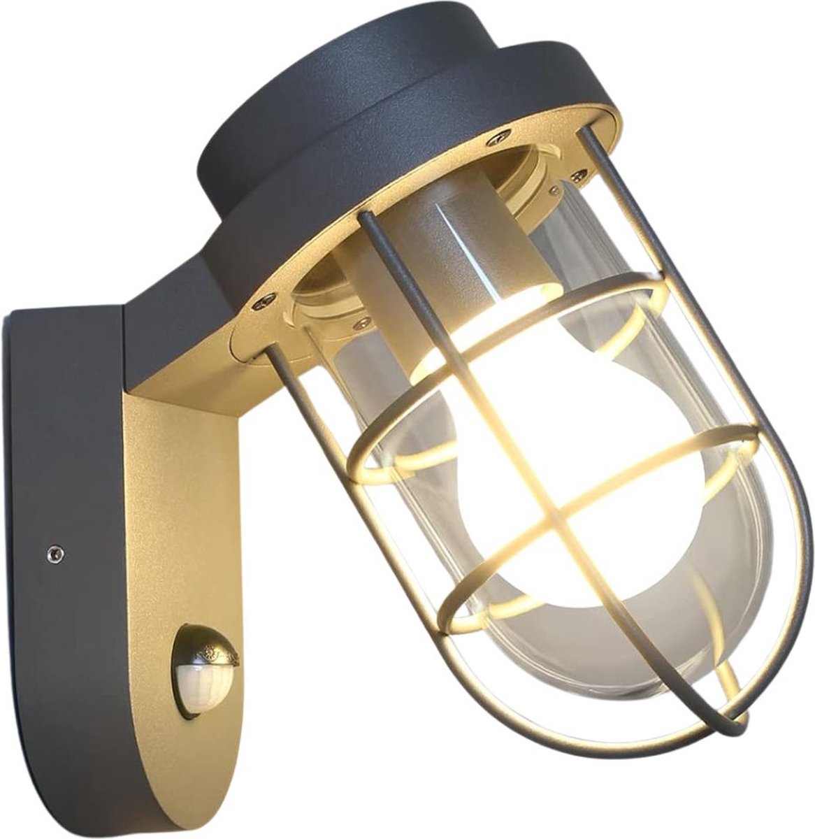 ApexArte® Buitenlamp met Bewegingssensor - Wandlamp Buiten - Tuinverlichting - Zwart