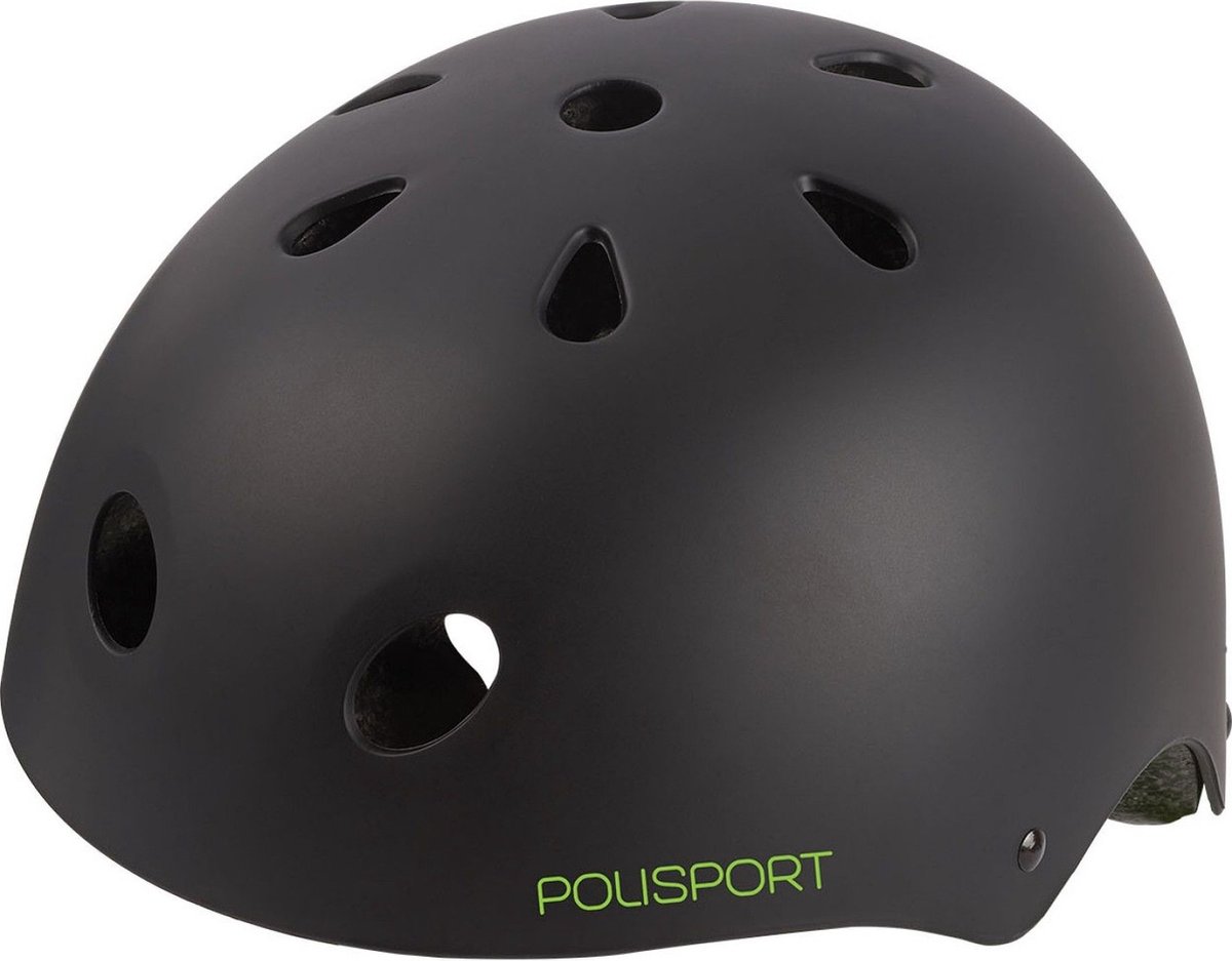 Polisport Junior Graffiti fietshem kind - Maat S (53-55cm) - mat groen