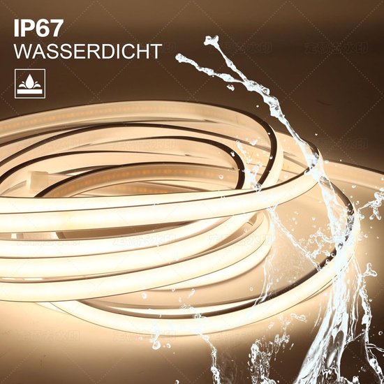 LED strip 2M Bright COB Lights - AC 220V 230V - Wit EU Stekker - 2 ...