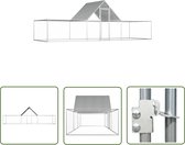 Bol.com The Living Store Kippenhok A - Kippenhok - 6 x 2 x 2 m - Waterbestendig dak - Zilverkleurig - Gegalvaniseerd staal aanbieding