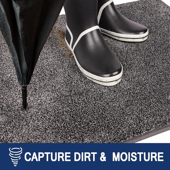 DEXI Deurmat 80 x 120 cm, antislip droogloopmat voor binnen en DEXI Deurmat 80 x 120 cm, antislip droogloopmat voor binnen en