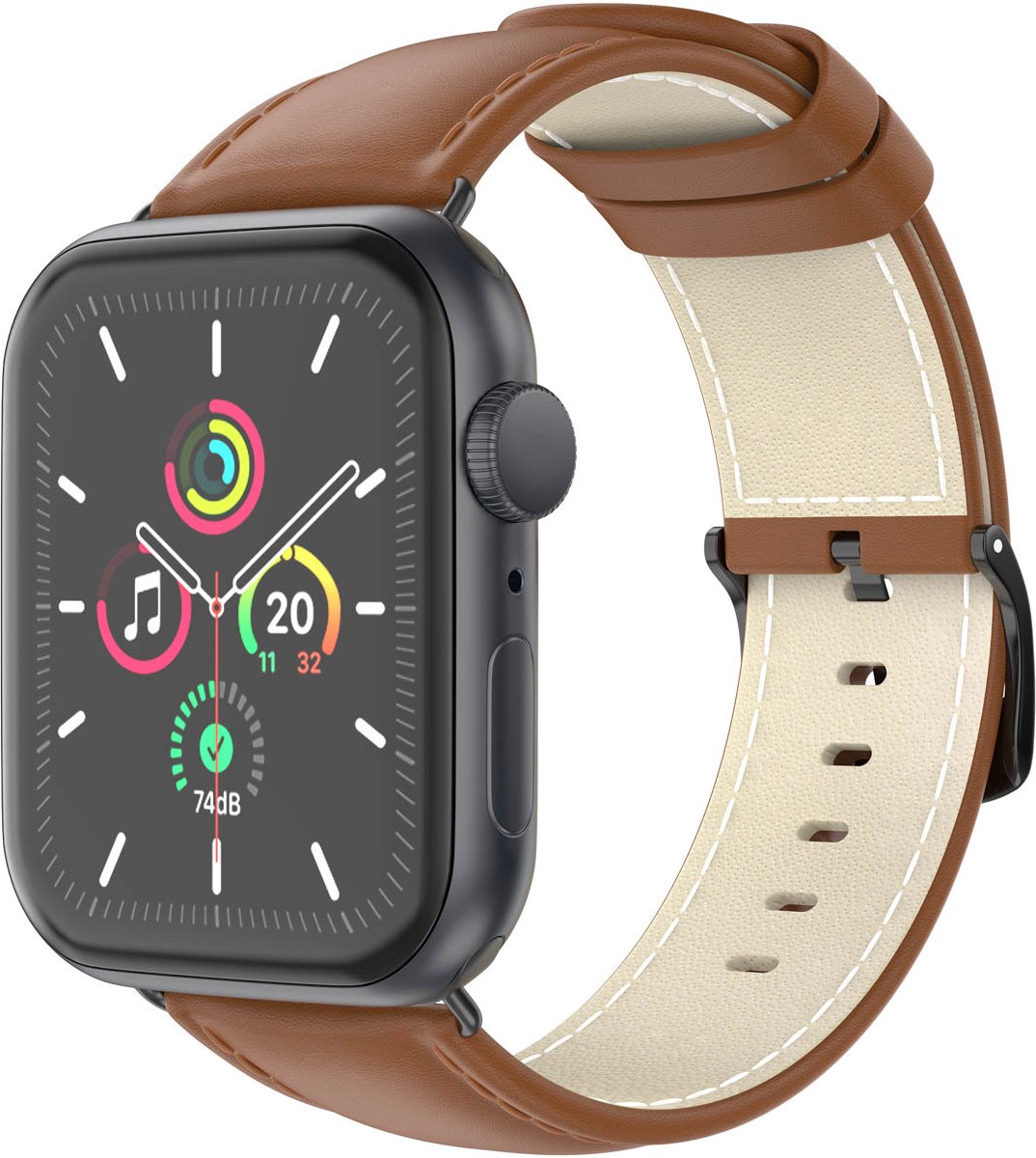 iMoshion Classic lederen bandje voor de Apple Watch Series 1 / 2 / 3 / 4 / 5 / 6 / 7 / 8 / 9 / SE / Ultra (2) - 42 / 44 / 45 / 49 mm - Bruin