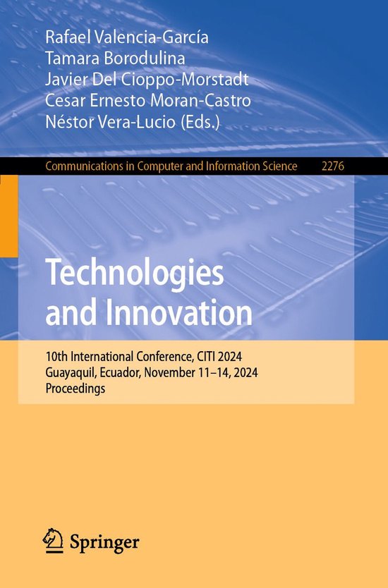 Springer Nature Proceedings Computer Science - Technologies  ... - cover