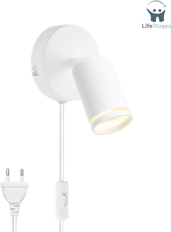 LifeStages - Wandlamp Binnen met Snoer - Wandlamp met Schakelaar