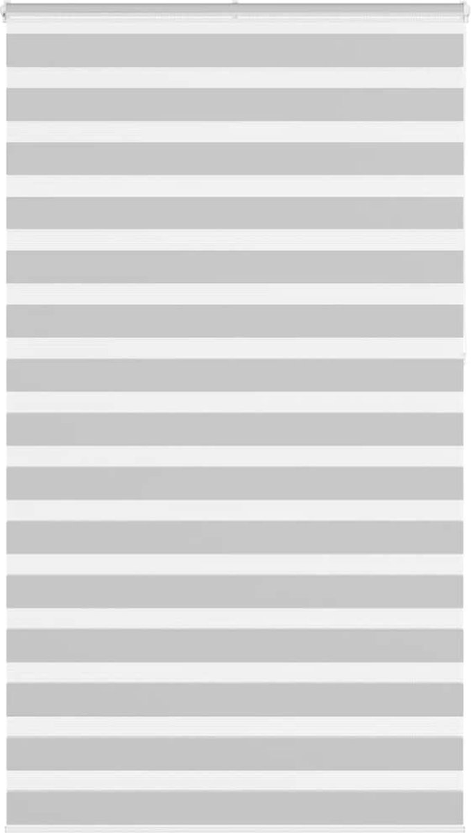 vidaXL Zebra - rolgordijn - 135x230 - cm - stofbreedte - 130,9 - cm - lichtgrijs
