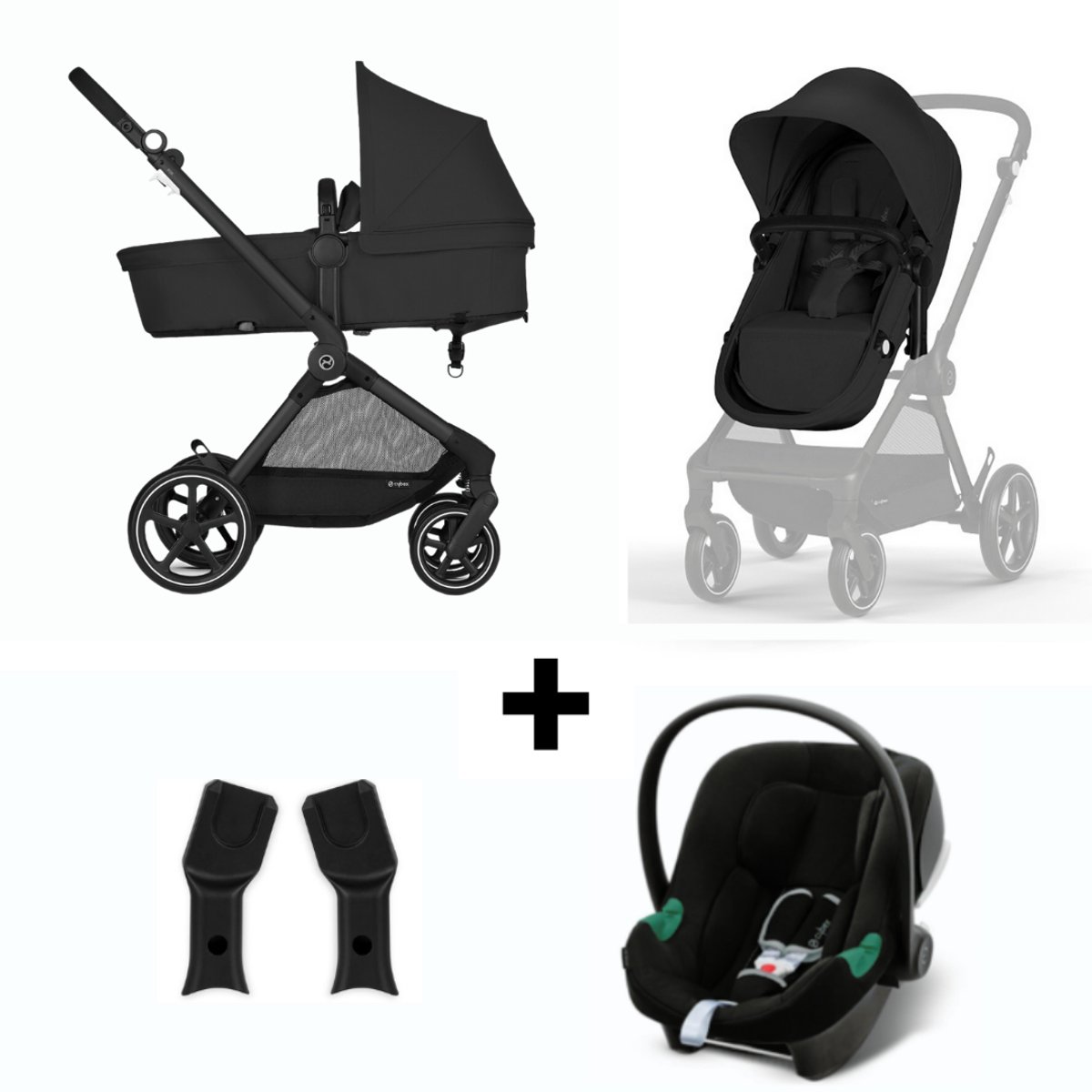 Cybex Eos Basic - Kinderwagen - 3-in-1 Set - Incl. Aton B2 i-Size Autostoel - Zwart – foto 8
