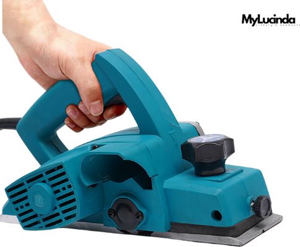 MyLucinda® Elektrische Schaafmachine voor Houtwerk - Draagbaar en Krachtig - 220V - Perfect voor Precisie en Vlakwerk