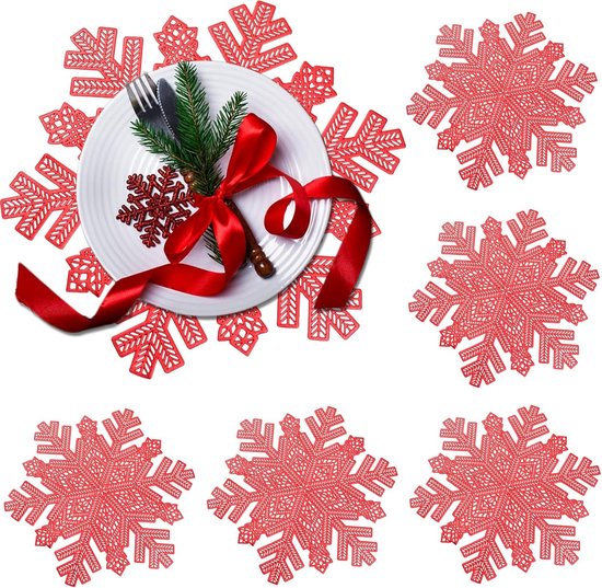 AFXXE Placemat voor Kerstmis, afwasbaar, placemats, winter, 30 x 45 cm, kleurrijk kerstmotief, 4-delige set, tafelmatten, kerststof, gebruikt voor tafeldecoratie (filmstijl