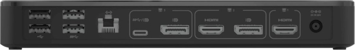 Belkin USB-C Triple Display Dock MST- 14-poorts USB-C-dockingstation, 65 W Power Delivery, 4K-display, 2x HDMI, 2x DisplayPort, 3x USB-C, 5x USB-A en 1x Gigabit Ethernet, USB-C-dock voor Chromebook, Windows PC’s, XP’s en meer thumbnail 4