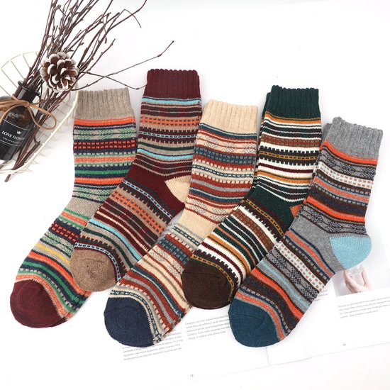 Womens wol sokken warme thermische dikke zware koude weer winter sokken 5 Pack