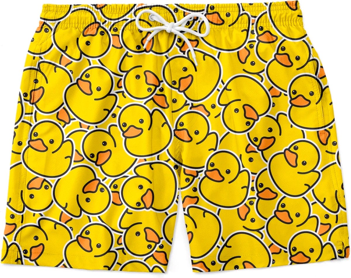 Zwembroek heren - Zwemshort - Foute party outfit - Mannen - Met badeendjes print - Maat XL