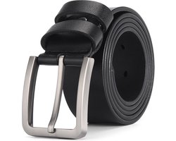 Sorprese Riem Heren - Zwart - Leer - 140 cm - Broekriem - Inkortbaar - Verstelbaar