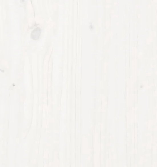 The Living Store Cadre de lit en bois de pin - Wit - 195,5 x 146 x 100 cm (L x L x H)