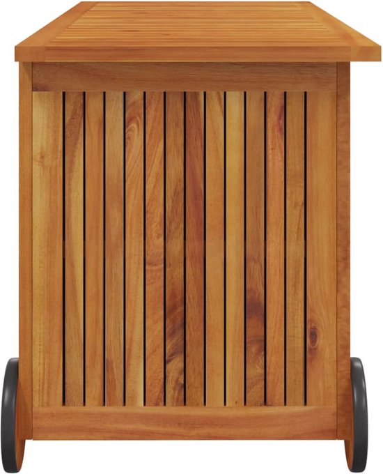 vidaXL - Tuinbox - met - jaloezieën - 150x50x56 - cm - massief - acaciahout