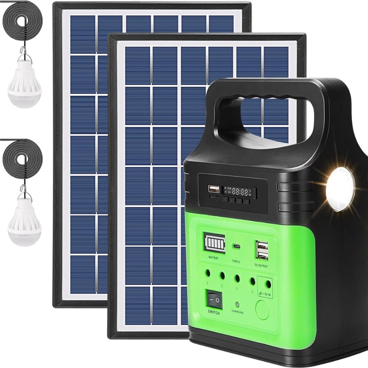 ApexArte® Powerstation - Powerbank - Stroomgenerator - Aggregaat - Zwart met Groen