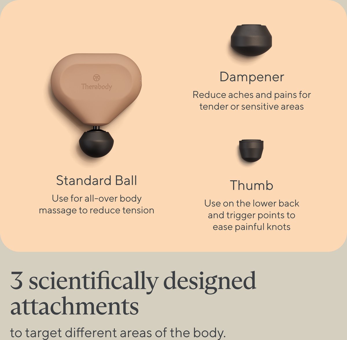 Afbeelding 2 van Therabody Theragun mini 2.0 - Massage Gun - 3 Opzetstukken - Draagbaar - Krachtig Massage Apparaat