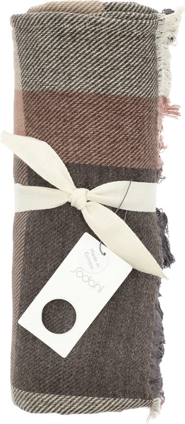 Petrol plaid katoen | Grand foulard