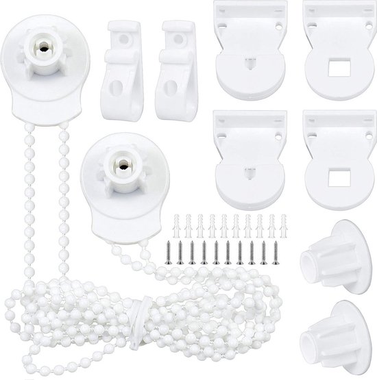 Set de store enrouleur Somstyle avec supports muraux - 2 pièces - Convient pour tube de store enrouleur Ø 25 MM - Wit