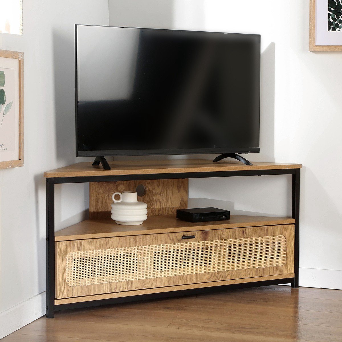 TV-meubel met 4 laden - 180 x 40 x 40 cm - Halfronde handgrepen - MDF