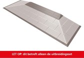 Deluxe Drempelhulp uitbreidingsset - Grijs/Bruin - Set 4 laags - 3-zijdig oprijdbaar - 570 x 1730 mm