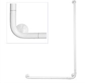Badkamer-toilet hoekhandgreep 90 graden 110 x 110 cm RVS wit