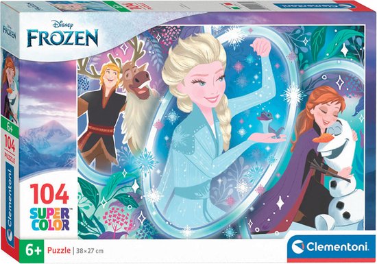 Clementoni - Frozen - Kinderpuzzel - 48.5 x 33.5 cm - 104 Stukjes - Vanaf 6 jaar
