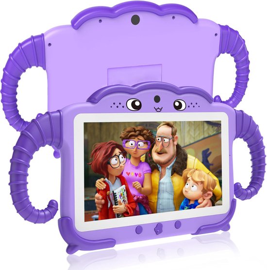 MKSS® Kindertablet Vanaf 3 Jaar - Tablet Kinderen - Kinderspeelgoed - Lila