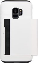 ADEL Kunststof Back Cover Hardcase Hoesje Geschikt voor Samsung Galaxy S9 Plus - Pasjeshouder Wit
