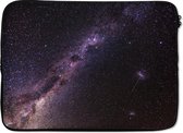 Laptophoes 14 inch 36x26 cm - Zonnestelsel - Macbook & Laptop sleeve Melkweg in de nacht - Laptop hoes met foto
