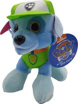 Paw Patrol - Knuffel - Hond - Rocky - Pluche - Met glitter ogen - Nickelodeon - 25 cm