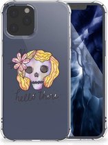 Shockproof Case iPhone 12 Pro Max Telefoonhoesje  met doorzichtige rand Boho Skull