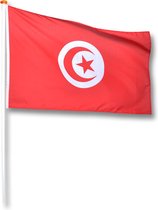 Vlag Tunesie 50x75 cm.