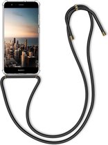 kwmobile telefoonhoesje compatibel met Huawei P10 Lite - Hoesje met koord - Back cover in transparant