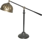 Clayre & Eef Bureaulamp 62*19*62 cm E27/max 1*40W Bruin Ijzer Rond Tafellamp