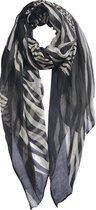 Melady Sjaal Dames Print 80*180 cm Zwart Synthetisch Shawl Dames