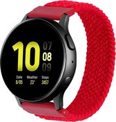 Bandje Voor Huawei Watch GT Nylon Gevlochten Solo Band - Rood - Maat: 20mm - XL - Horlogebandje, Armband