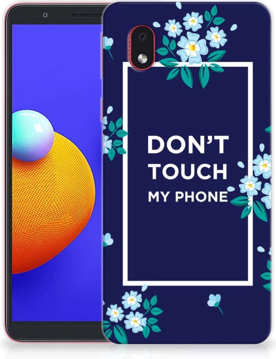 TPU Hoesje voor Samsung Galaxy A01 Core Silicone-hoesje Flowers Blue DTMP