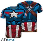 Marvel - T-shirt homme Cosplay Captain America - L