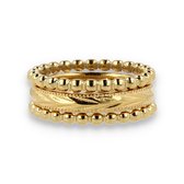 My Bendel - Ringenset goudkleurige details - Ringenset van 3 goudkleurige ringen - Met luxe cadeauverpakking