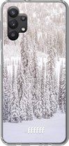 6F hoesje - geschikt voor Samsung Galaxy A32 5G -  Transparant TPU Case - Snowy #ffffff