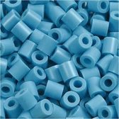 Strijkkralen,  medium , afm 5x5 mm, turquoise (32256), 6000stuks, gatgrootte 2,5 mm