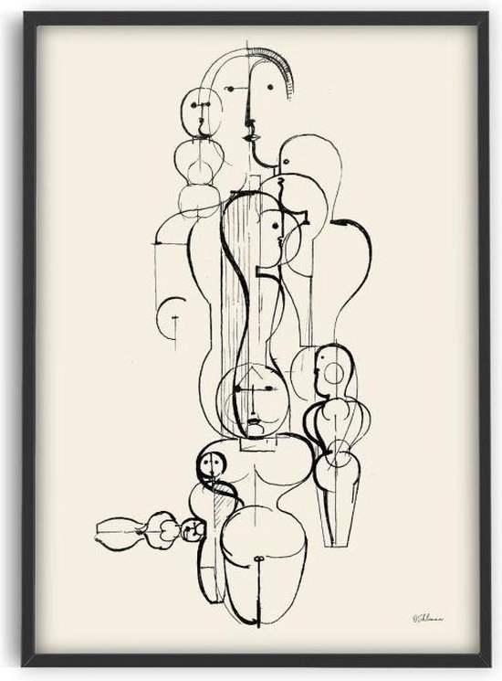 Oskar Schlemmer - Line Figure - 50x70 cm - Art Poster - PSTR studio
