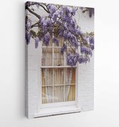 Onlinecanvas - Schilderij - Purple Tree Art Vertical Vertical - Multicolor - 40 X 30 Cm