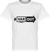 VARout T-Shirt - Wit/ Zwart - 5XL