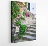 Onlinecanvas - Schilderij - Cinque Terre Italy Art -vertical Vertical - Multicolor - 80 X 60 Cm