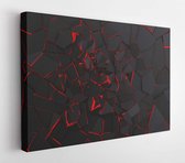 Abstract of cracked surface. 3d render background with broken shape. Wall destruction  - Modern Art Canvas - Horizontal - 603929996 - 50*40 Horizontal