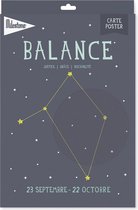 Milestone® - Affiche Carte Constellation - Balance