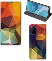 Smartphone Hoesje OnePlus 8T Leuk Book Case Polygon Color